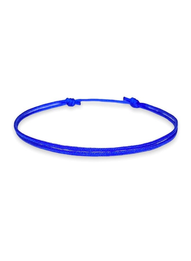 Luck Strings Thin Royal Blue Cord Bracelet for Men Women Teen Unisex Adult - Waterproof Nylon Surfer String Friendship Bracelets Summer Beach Accessories - Image 1